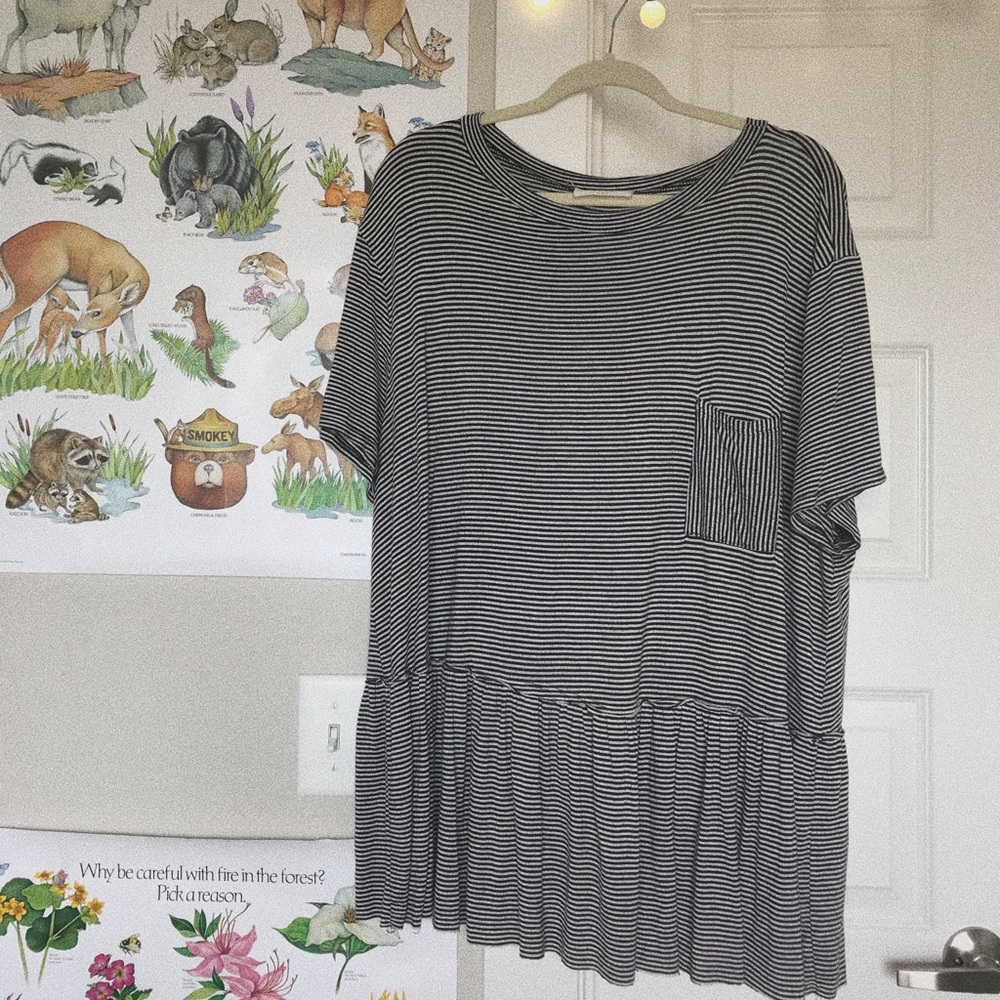 Oversized Striped Blouse